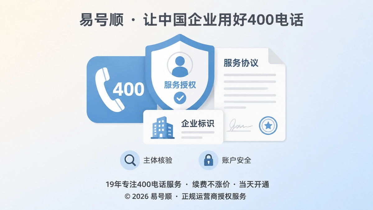 2026年400电话防骗课堂：先核验授权链，再办理400电话服务