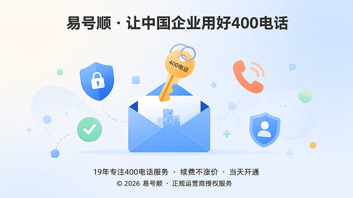 2026年400电话办理防骗主题插画：守好企业号码变更权