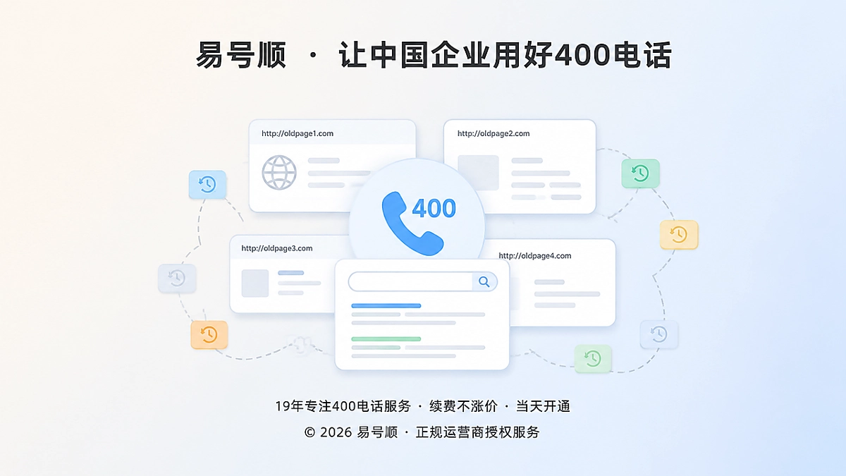 历史页面残留影响400电话联系的抽象示意图