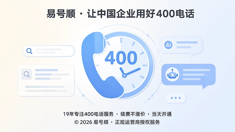 搜索引擎与AI理解400电话服务时间示意